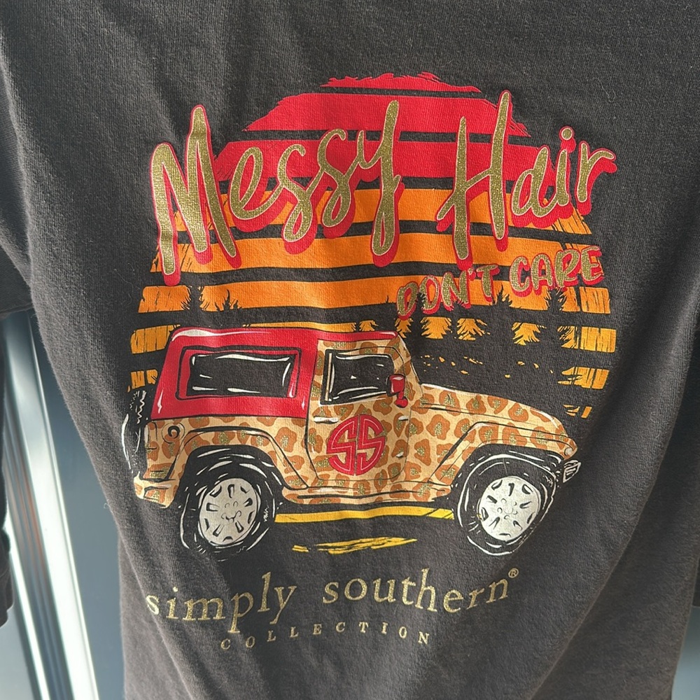 Simply Southern Black Long Sleeve Tee with Logo